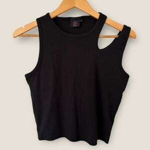 NOBO Black Cutout Cropped Tank Top